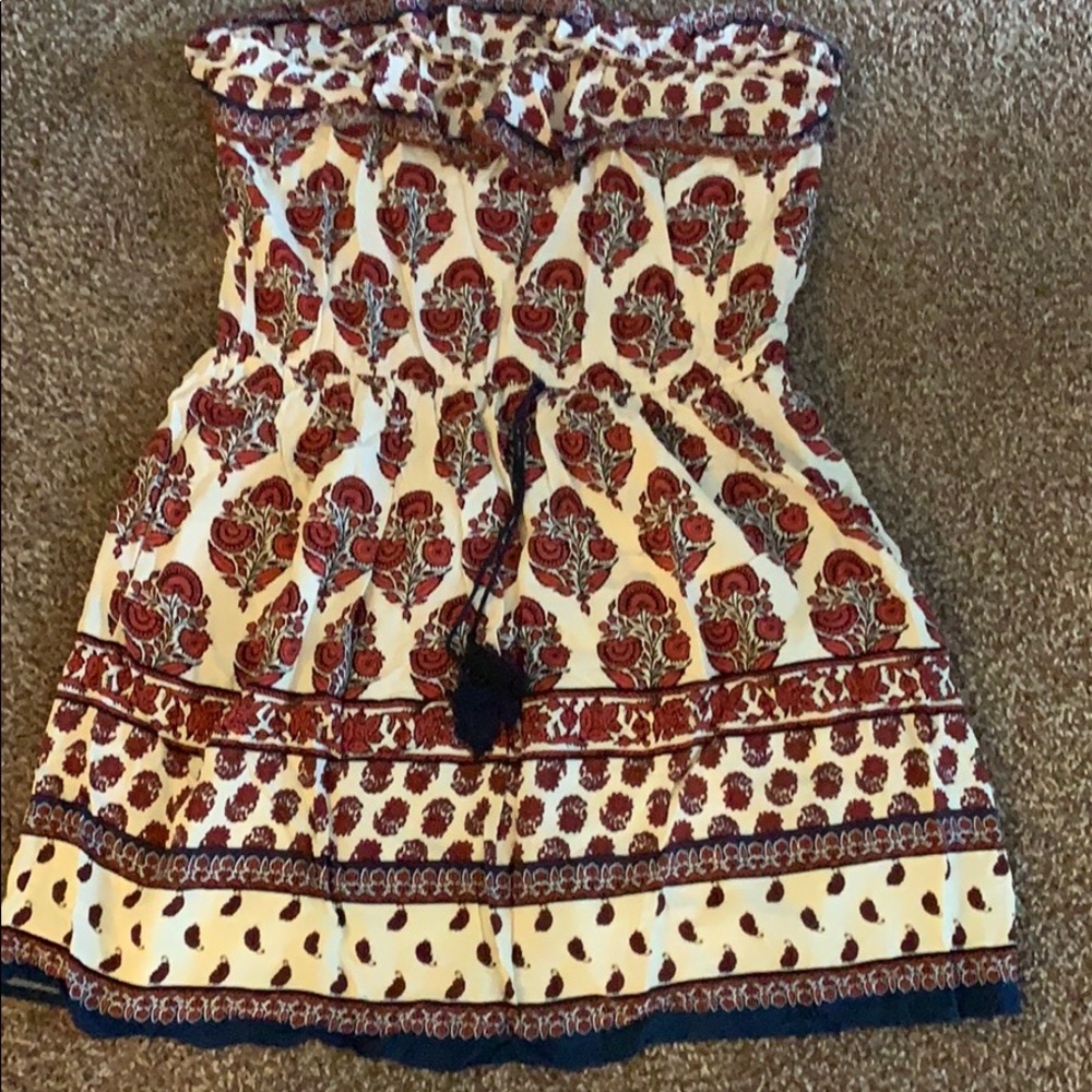 Strapless mini dress